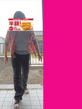「DAISO（DAISO）のアイテム（帽子）」を使った、Neggyさん（メンズ・165cm）の春コーディネート