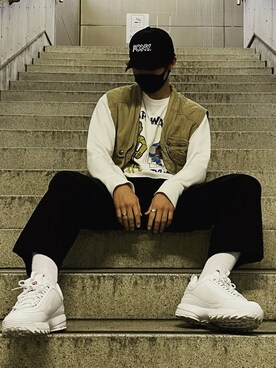 「PONY（ポニー）のアイテム」を使った、shunsenchuanさん（メンズ・180cm）の秋コーディネート