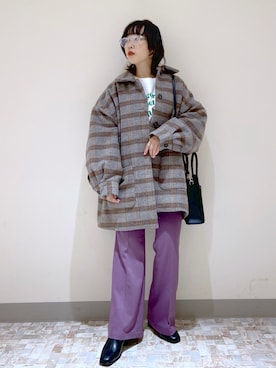 「Heather（ヘザー）のアイテム（その他アウター）」を使った、どんちゃんさん（レディース・152cm）の秋コーディネート