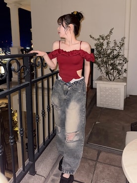 「GRL（グレイル）のアイテム」を使った、りなてぃさん（レディース・150cm）の春コーディネート