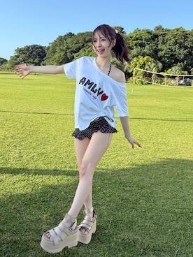 「アイテム（ハイライト/シェーディング）」を使った、りなてぃさん（レディース・150cm）の春コーディネート