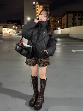 「アイテム（アイシャドウ）」を使った、りなてぃさん（レディース・150cm）の冬コーディネート