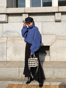 「H&M（エイチ・アンド・エム）のアイテム（バッグ）」を使った、りなてぃさん（レディース・150cm）の冬コーディネート