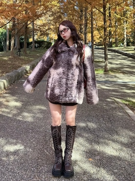 「アイテム（ハイライト/シェーディング）」を使った、りなてぃさん（レディース・150cm）の秋コーディネート