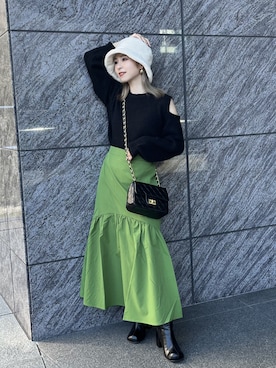 「fifth（フィフス）のアイテム（スカート）」を使った、りなてぃさん（レディース・150cm）の冬コーディネート