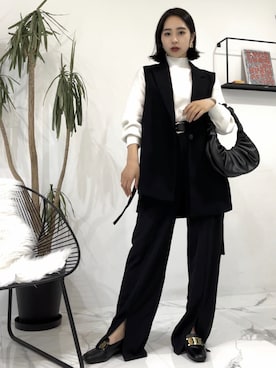 「CLEA（クレア）のアイテム（パンツ）」を使った、りなてぃさん（レディース・150cm）の冬コーディネート
