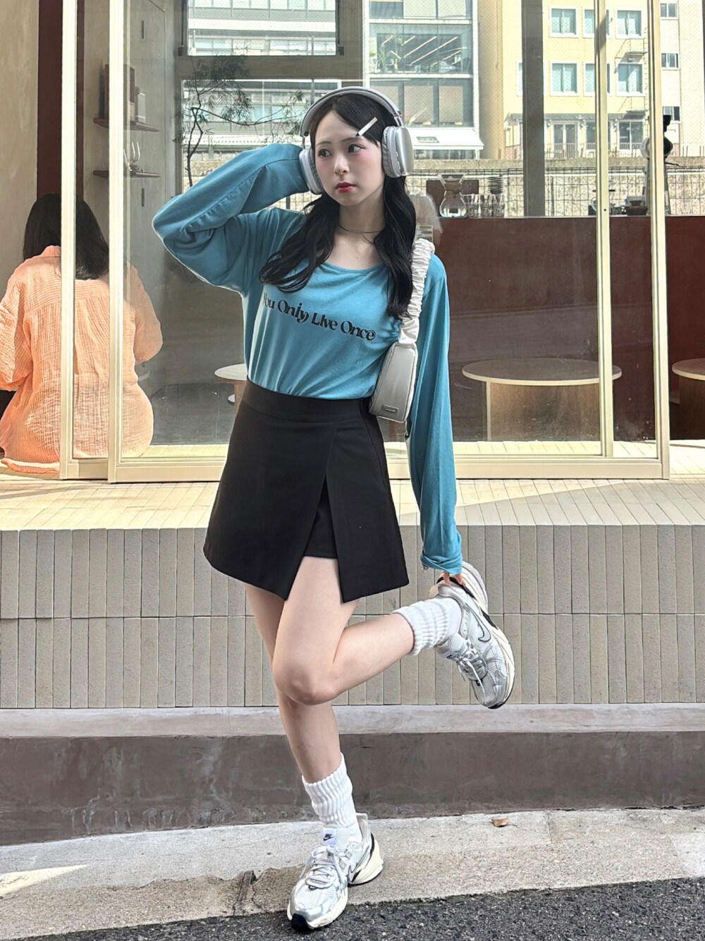 kastane ［yamada企画/WEB限定］シアープリントロンTEE ブルー