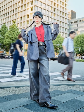 「アイテム（ファンデーション）」を使った、りなてぃさん（レディース・150cm）の秋コーディネート