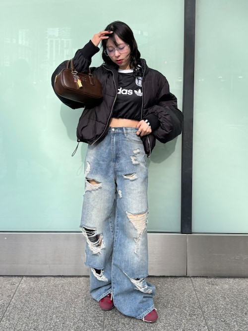 adidas Originals クロップド丈トップス サッカーTシャツ 1739024785_500.jpg