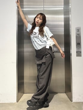 「wakemake（ウェイクメイク）のアイテム（アイシャドウ）」を使った、りなてぃさん（レディース・150cm）の春コーディネート