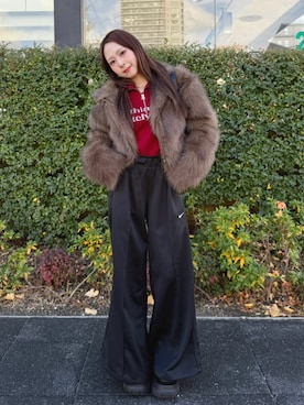 「アイテム（ハイライト/シェーディング）」を使った、りなてぃさん（レディース・150cm）の冬コーディネート