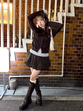 「アイテム（ハンドバッグ）」を使った、りなてぃさん（レディース・150cm）の春コーディネート