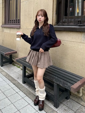 「アイテム（レッグウェア）」を使った、りなてぃさん（レディース・150cm・20代）の秋コーディネート