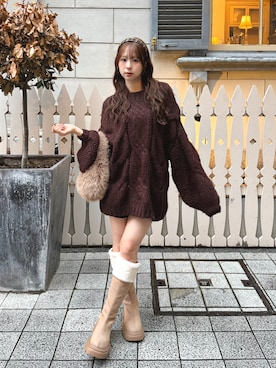 「アイテム（その他）」を使った、りなてぃさん（レディース・150cm）の秋コーディネート