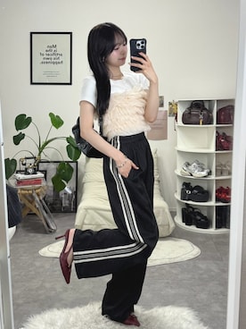 「アイテム（チューブトップ）」を使った、りなてぃさん（レディース・150cm）の夏コーディネート