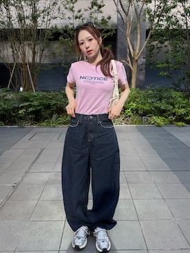 「wakemake（ウェイクメイク）のアイテム」を使った、りなてぃさん（レディース・150cm）の夏コーディネート
