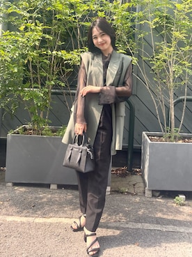 「アイテム（ジャケット/アウター）」を使った、りなてぃさん（レディース・150cm）の夏コーディネート