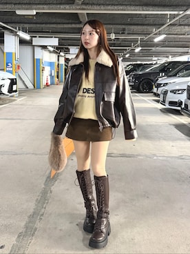 りなてぃさん（レディース・150cm）の冬コーディネート