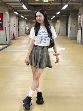 「ミニスカート」｜りなてぃさん（レディース・150cm）の夏コーディネート