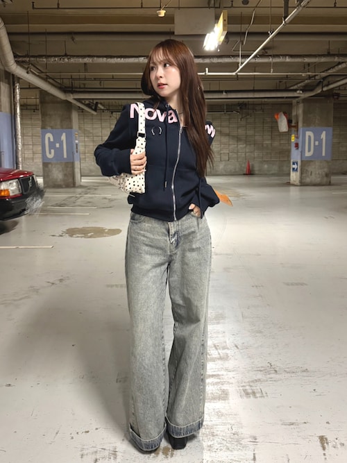 りなてぃ｜SHAGGIEのパーカーを使った冬コーディネート - WEAR