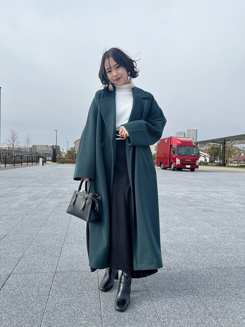 【試着のみ】Gready Brilliant チェスターコート　グリーン セール】チェスターコート（グリーン・カーキ/緑色系