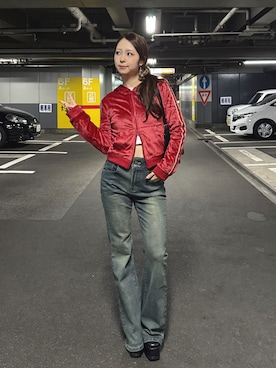 「アイテム（ハイライト/シェーディング）」を使った、りなてぃさん（レディース・150cm）の冬コーディネート