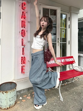 「CENE（セネ）のアイテム」を使った、りなてぃさん（レディース・150cm）の夏コーディネート