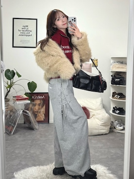 「GRL（グレイル）のアイテム」を使った、りなてぃさん（レディース・150cm）の冬コーディネート