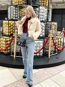 「Edit Sheen（エディットシーン）のアイテム（ショルダーバッグ）」を使った、りなてぃさん（レディース・150cm）の秋コーディネート