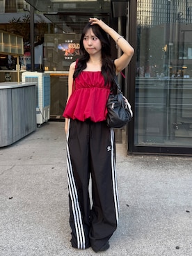 「Chikashitsu +（チカシツプラス）のアイテム」を使った、りなてぃさん（レディース・150cm）の夏コーディネート