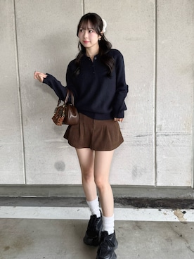 「アイテム（メイクアップ）」を使った、りなてぃさん（レディース・150cm）の秋コーディネート