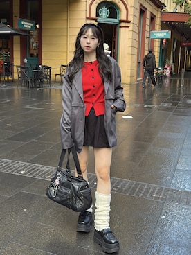 「アイテム（レッグウェア）」を使った、りなてぃさん（レディース・150cm・20代）の秋コーディネート