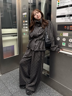 「SLY（スライ）のアイテム」を使った、りなてぃさん（レディース・150cm）の秋コーディネート