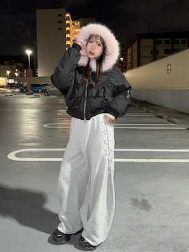 「アイテム（ハイライト/シェーディング）」を使った、りなてぃさん（レディース・150cm）の冬コーディネート