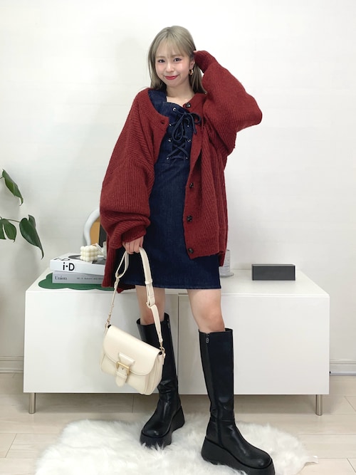 セール】ミックスオーバーニットカーディガン（ニット/セーター