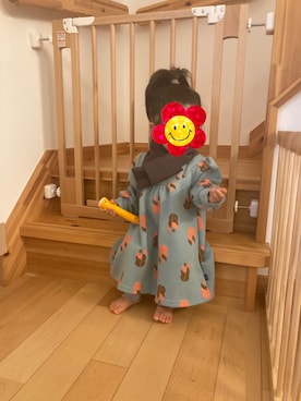 「moimoln（モイモルン）のアイテム（ワンピース/ドレス）」を使った、akona20さん（キッズ・80cm）の冬コーディネート