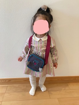 「moimoln（モイモルン）のアイテム（ショルダーバッグ）」を使った、akona20さん（キッズ・80cm）の秋コーディネート