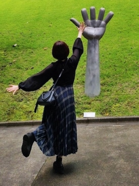 「HELIOPOLE（エリオポール）のアイテム」を使った、五月うゐ🌻さん（レディース・166cm）の秋コーディネート