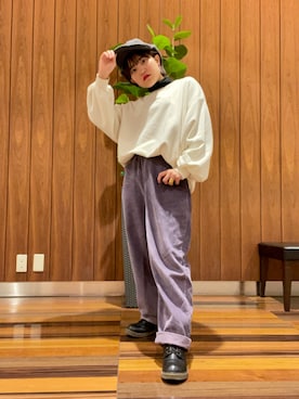 「wearsinc（ウエアーズインク）のアイテム」を使った、ririnさん（レディース・154cm）の秋コーディネート