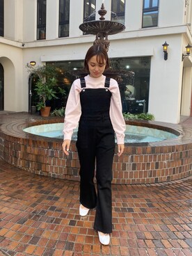「Charles Chaton（シャルルシャトン）のアイテム（オールインワン・サロペット）」を使った、monaさん（レディース・162cm）の秋コーディネート