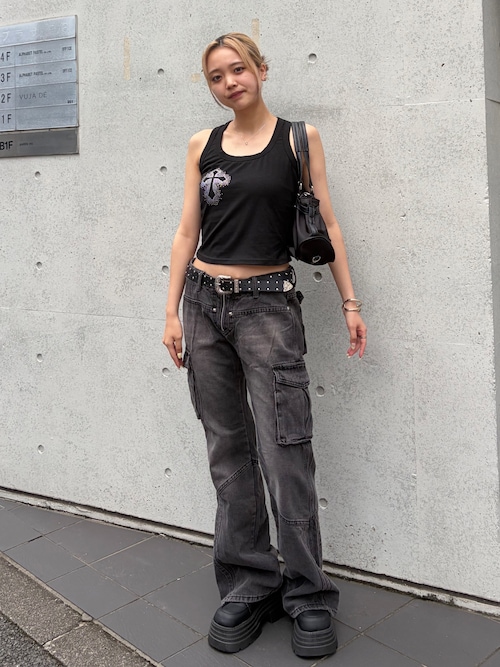 lilful カーゴパンツ 「26年春夏新作」Y2K ヴィンテージウォッシュ加工