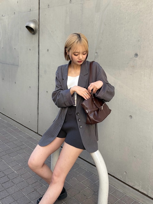 リブニットブルマショートパンツ/セットアップ可（その他パンツ