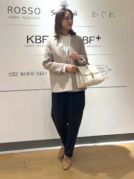 「アイテム（セットアップ）」を使った、イケダさん（レディース・166cm）の冬コーディネート