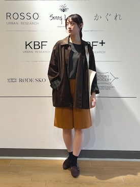 「KBF（ケイビーエフ）のアイテム（ジャケット/アウター）」を使った、イケダさん（レディース・166cm）の秋コーディネート