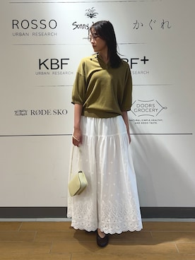 「アイテム（パンプス）」を使った、イケダさん（レディース・166cm）の夏コーディネート