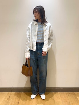 「URBANRESEARCH」｜「アイテム（バレエシューズ）」を使った、イケダさん（レディース・166cm）の春コーディネート