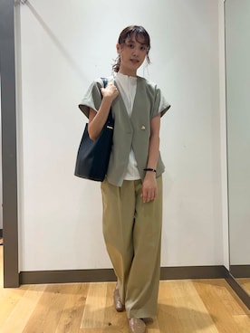 「アイテム（アナログ腕時計）」を使った、イケダさん（レディース・166cm）の夏コーディネート