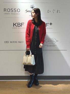 「F by ROSSO（エフバイロッソ）のアイテム」を使った、イケダさん（レディース・166cm）の秋コーディネート
