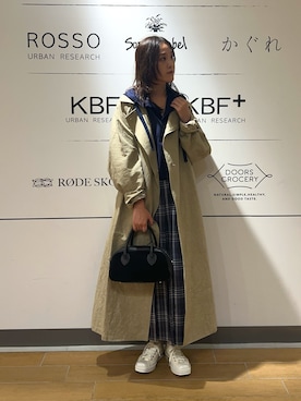 「アイテム（トレンチコート）」を使った、イケダさん（レディース・166cm）の秋コーディネート
