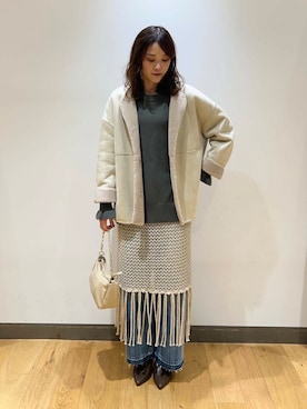 「イチ推しデニムコーデ」｜イケダさん（レディース・166cm）の秋コーディネート